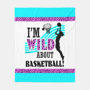 Golly Girls: I'm WILD about Basketball Fleece Blanket