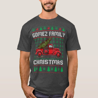 Gomez Family Ugly Christmas Sweater Red Truck Funn