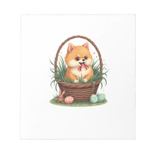Gomi's Easter Mess Vintage Cute Easter Dog Vector  Notepad