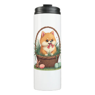Gomi's Easter Mess Vintage Cute Easter Dog Vector Thermal Tumbler