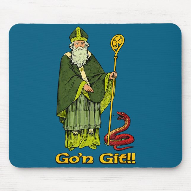 Go'n git st patricks day funny saint patrick menGo Mouse Pad (Front)