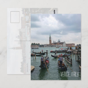 Gondalas in Venice Italy Vacation Souvenir Postcard
