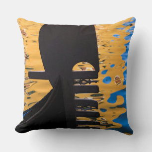 Gondola and water ripples, Italy Cushion