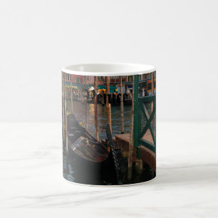 Gondola moored on Canal, Venice Italy, Mug