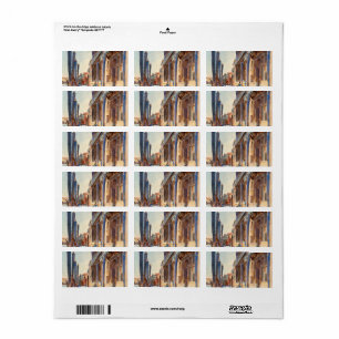 Gondola Moorings on the Grand Canal by Sargent Label