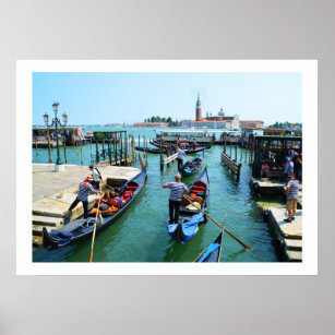 Gondola rides in Venice Poster