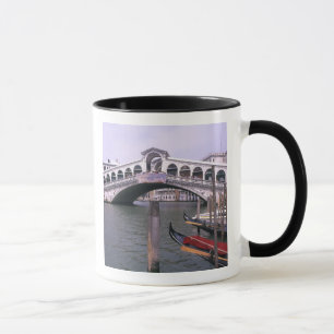 Gondolas and tourists near the Rialto Bridge Mug