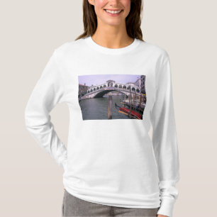 Gondolas and tourists near the Rialto Bridge T-Shirt