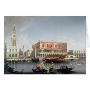Gondolas before St. Marks Square, Venice