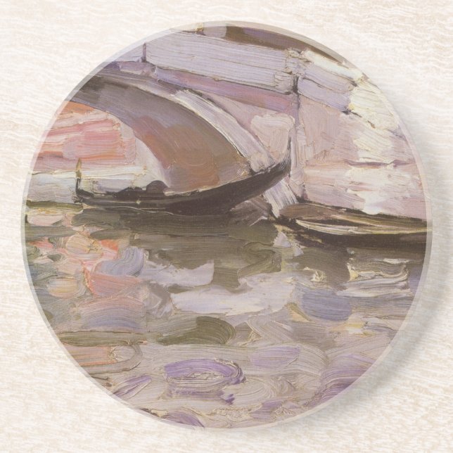 Gondolas by John Singer Sargent, Impressionism Art Coaster (Front)