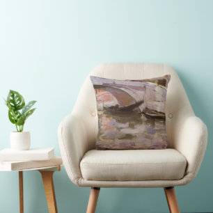 Gondolas by John Singer Sargent, Impressionism Art Cushion