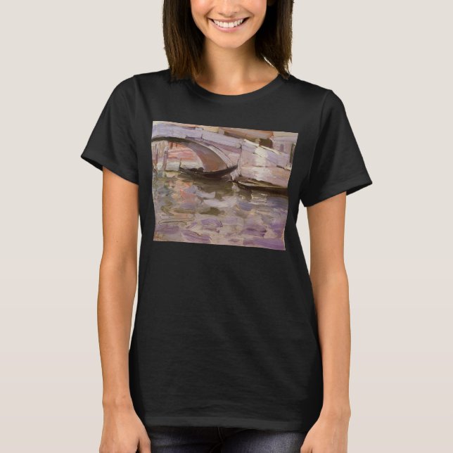 Gondolas by John Singer Sargent, Impressionism Art T-Shirt (Front)
