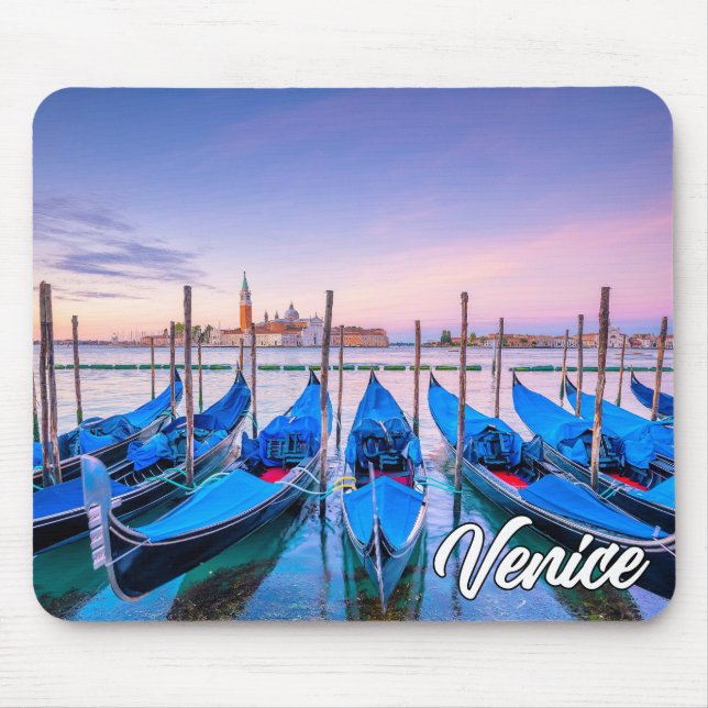 Gondolas In Beautiful Venice, Italy Mouse Pad (Front)