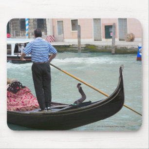 Gondolas in Venice canal Mouse Pad