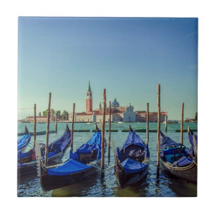 Gondolas in Venice, Italy Ceramic Tile