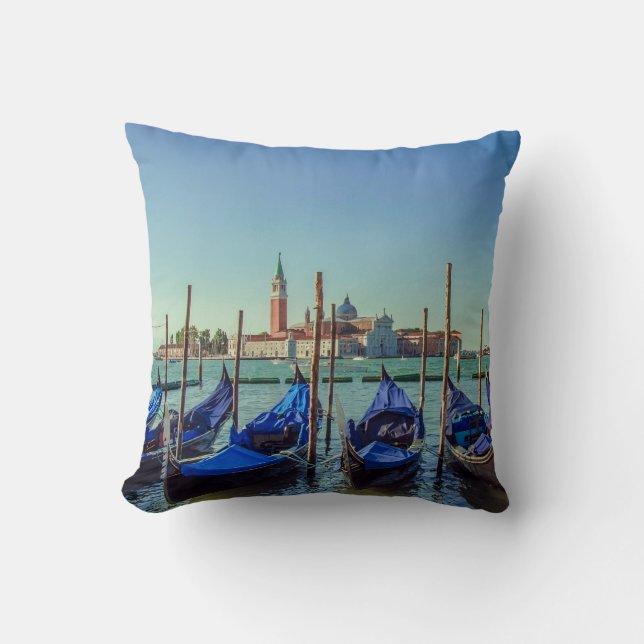 Gondolas in Venice, Italy Cushion (Front)
