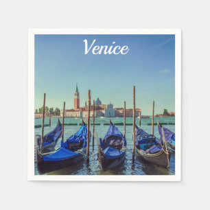 Gondolas in Venice, Italy Napkin