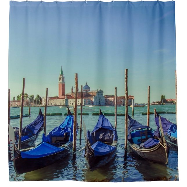 Gondolas in Venice, Italy Shower Curtain (Front)