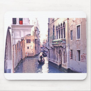 Gondolas Navigating A Canal In The San Polo Neighb Mouse Pad