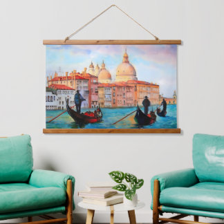 Gondolas of Venice Hanging Tapestry