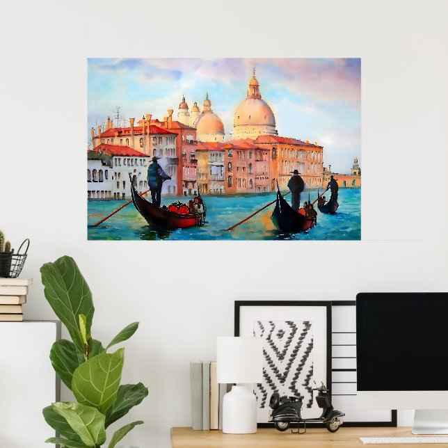 Gondolas of Venice Poster (Home Office)