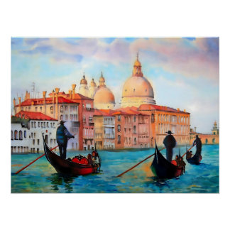 Gondolas of Venice Poster