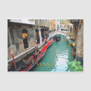 Gondolas on a Venetian canal Tissue Paper