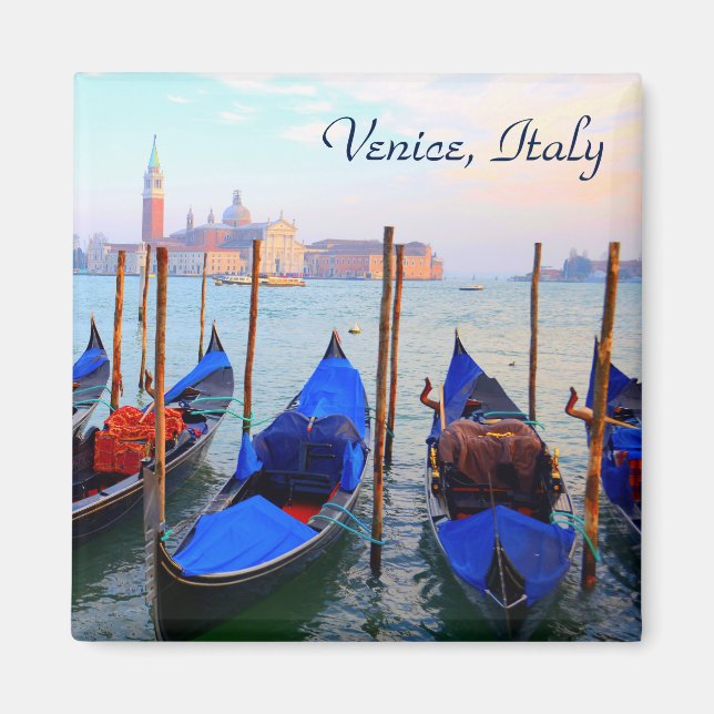 Gondolas On The Giudecca Canal - Venice, Italy Magnet (Front)