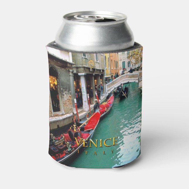 Gondolas- Venice, Italy Can Cooler (Can Back)