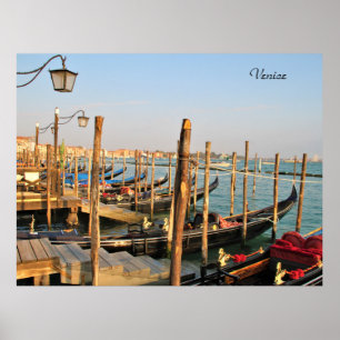 Gondolas, Venice, Italy, Photography, Poster