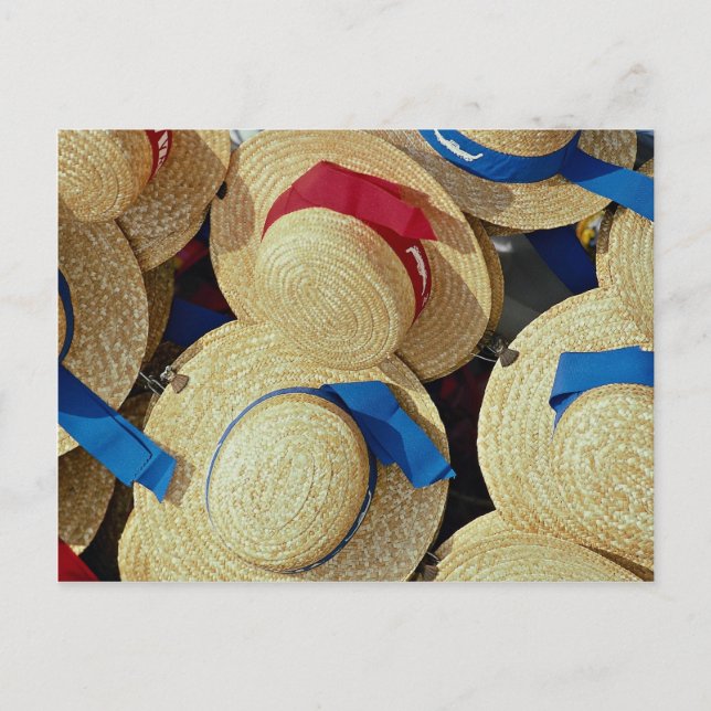 Gondolier hats, Venice, Italy Postcard (Front)