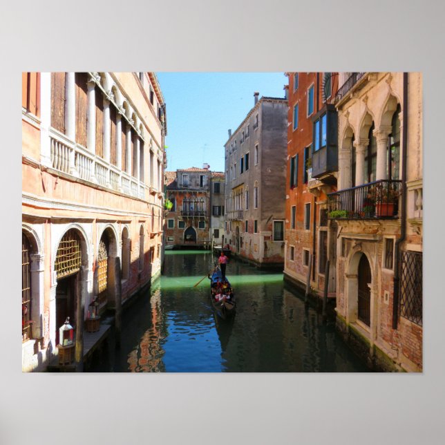 Gondolier in Venice, Italy Poster (Front)