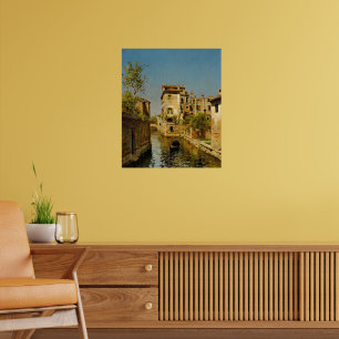 Gondolier on a Venetian Canal Poster