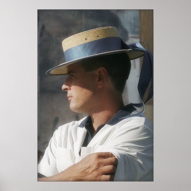 Gondolier, Venice, Italy Poster (Front)