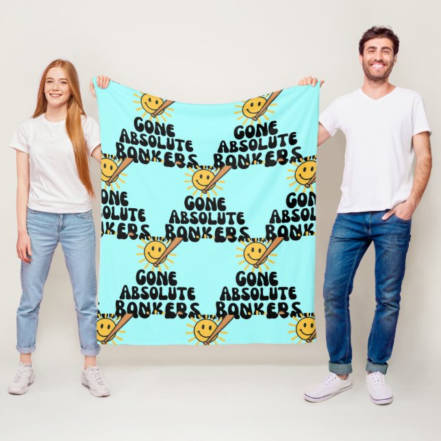 Gone Absolute Bonkers Meme Fleece Blanket (In Situ)
