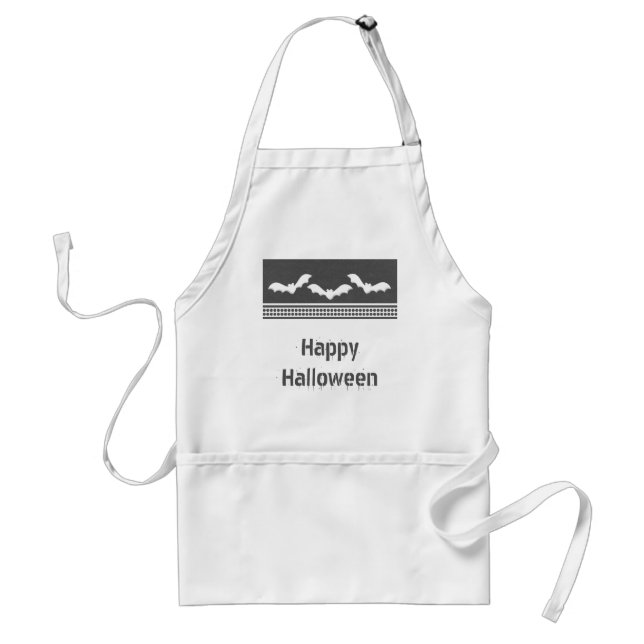 Gone Batty Halloween Apron, Dark Grey Standard Apron (Front)