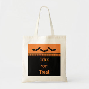 Gone Batty Halloween Bag, Orange Tote Bag