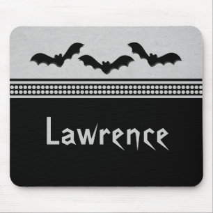 Gone Batty Halloween Mousepad, Light Grey Mouse Pad