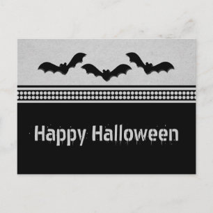 Gone Batty Halloween Postcard, Light Grey Postcard