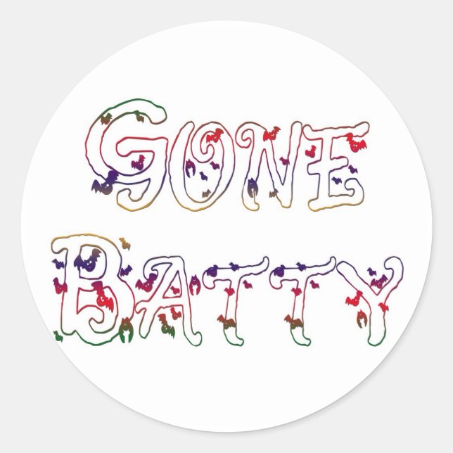 Gone Batty Sticker (Front)