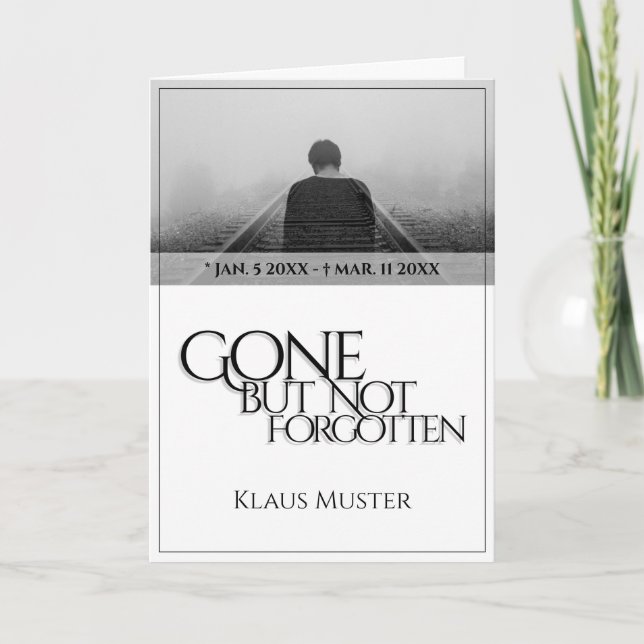 Gone but Not Forgotten - Bright Card (Front)