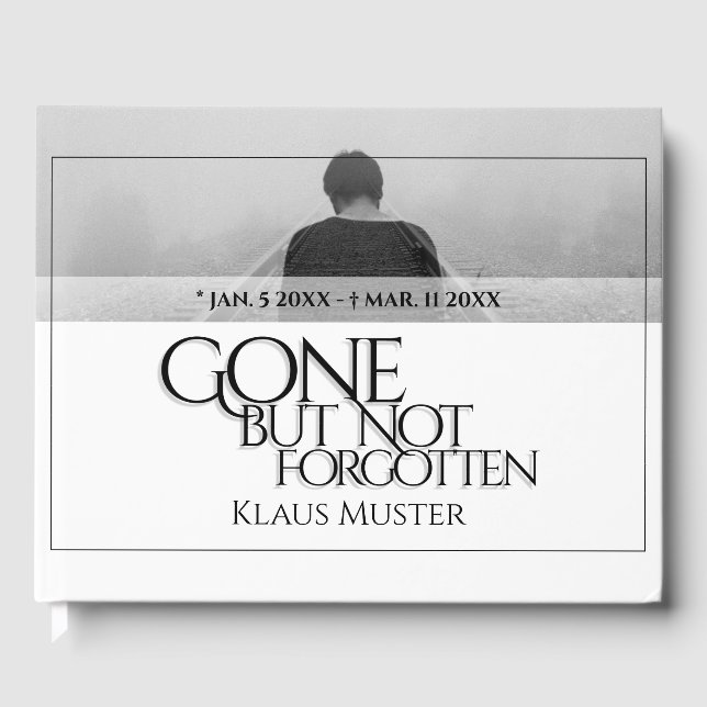 Gone but Not Forgotten - Bright Guest Book (Front)