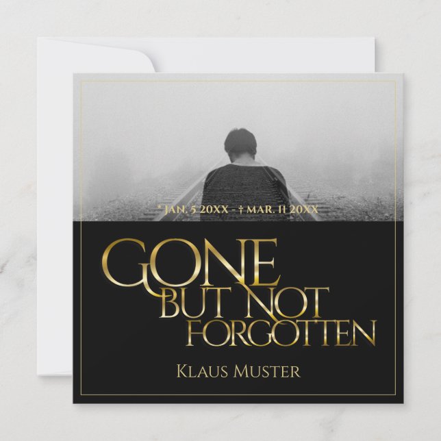 Gone but Not Forgotten - Dark Gold (Front)