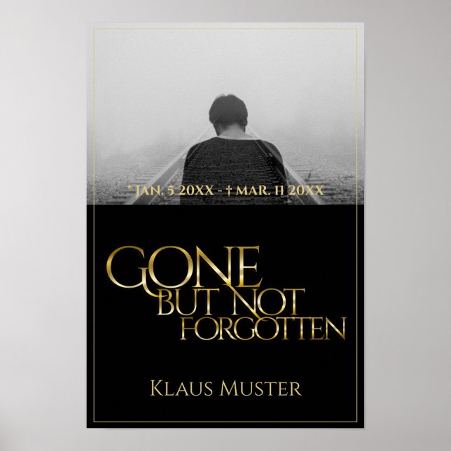 Gone but Not Forgotten - Dark Gold Poster (Front)