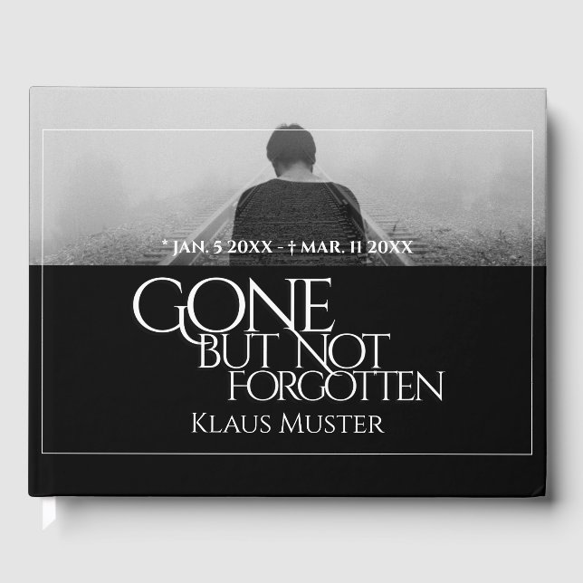 Gone but Not Forgotten - Dark Guest Book (Front)