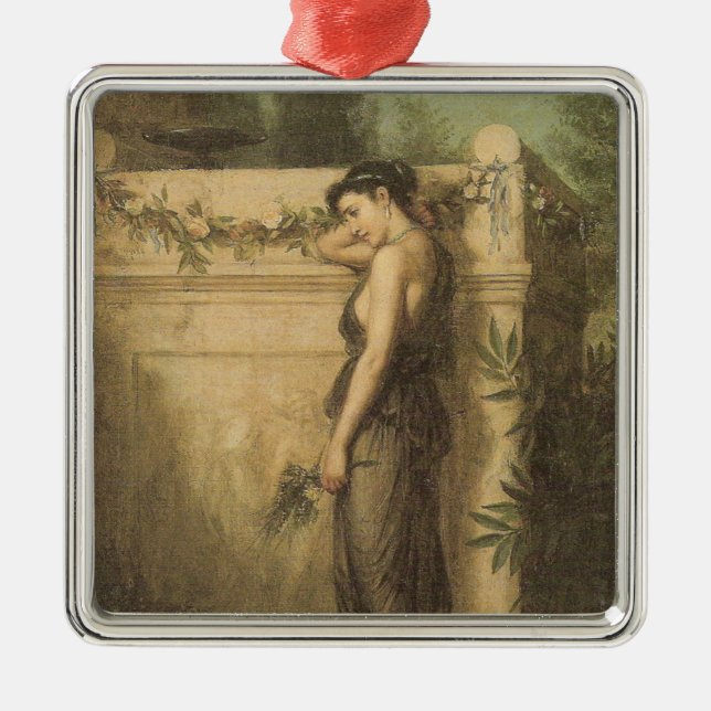 Gone But Not Forgotten (John William Waterhouse) Metal Ornament (Front)