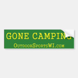 Gone Camping Bumper Green Sticker