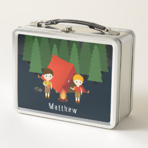 Gone Camping Metal Lunch Box