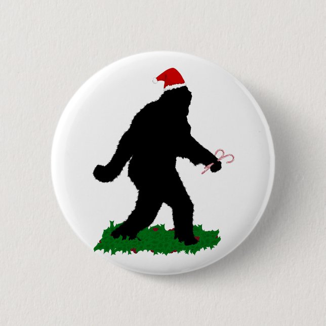 Gone Christmas , Gone Squatchin' 6 Cm Round Badge (Front)