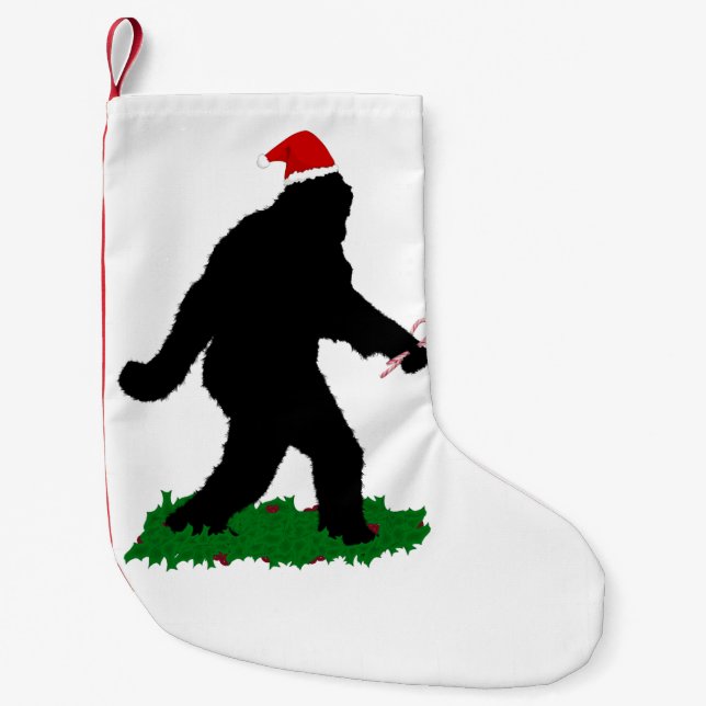 Gone Christmas Squatchin' Small Christmas Stocking (Front)